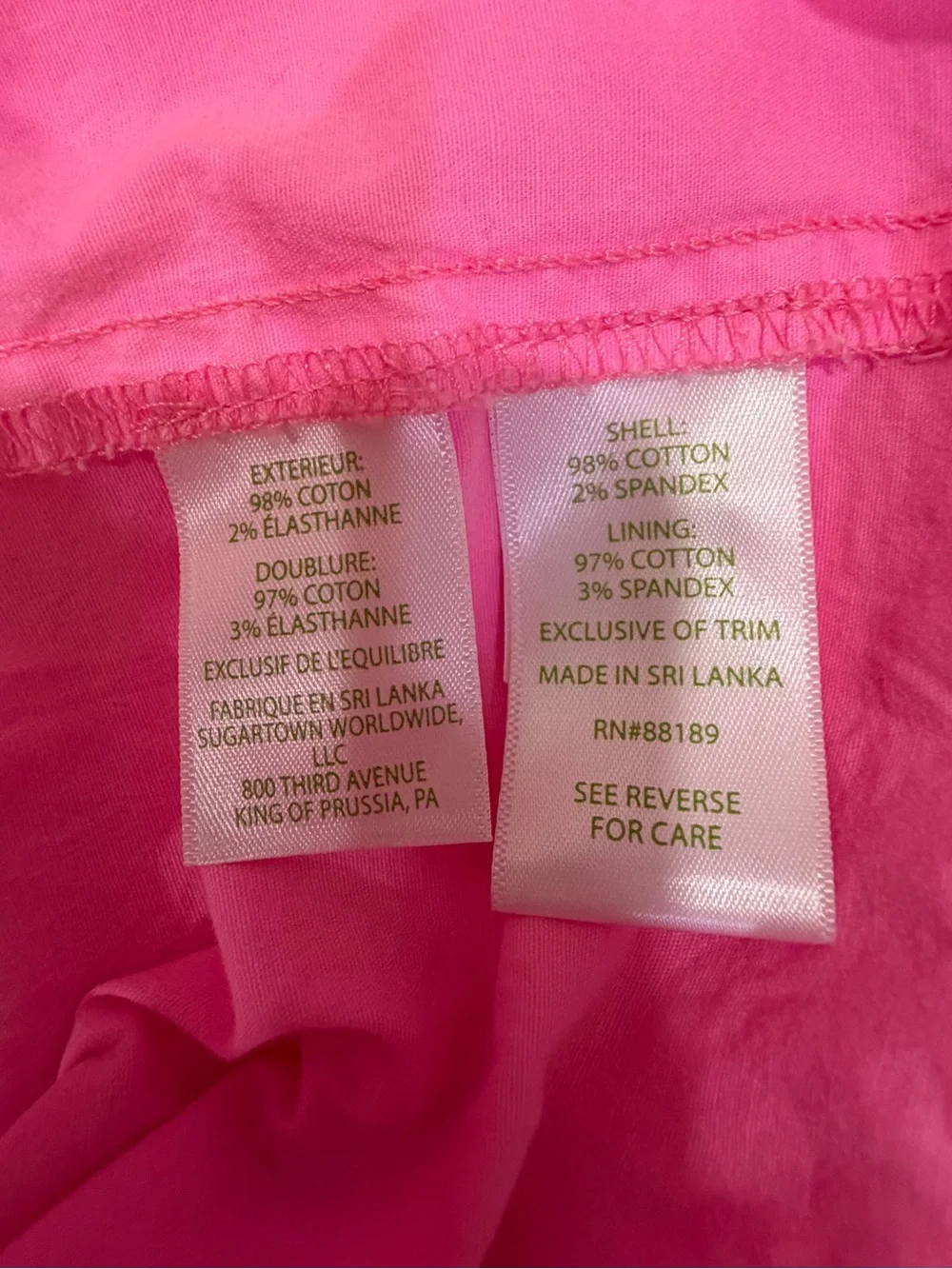 Lilly Pulitzer Colette Pink Denim Skort Skirt Size 10